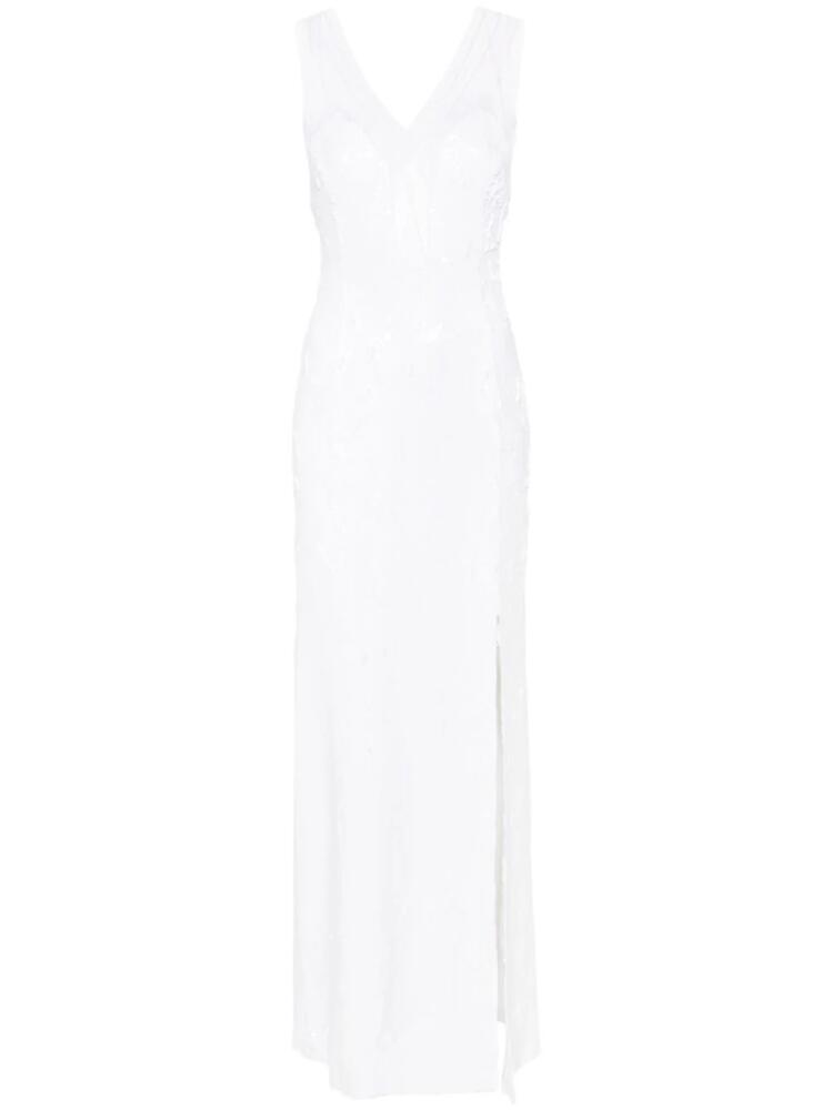 Genny sequined sleeveless gown - White Cover