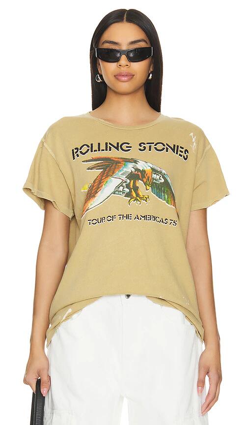 Madeworn Rolling Stones 1975 Tee in Tan Cover