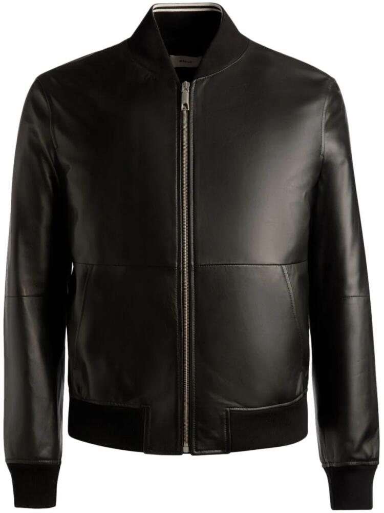 Bally zip-up leather bomber jacket - Black Cover