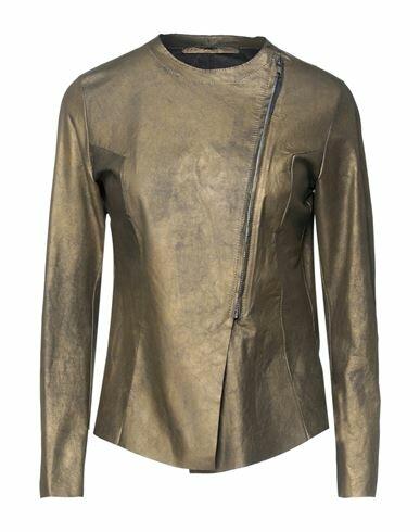 Salvatore Santoro Woman Jacket Gold Ovine leather Cover