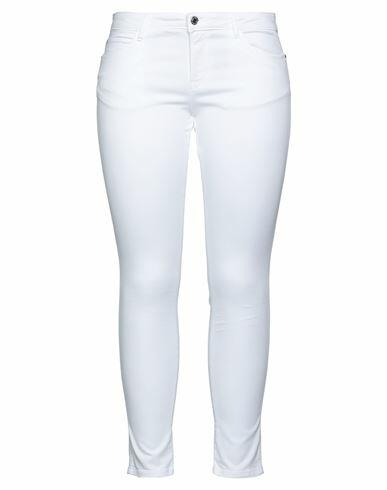 Guess Woman Pants White Cotton, Elastomultiester, Elastane Cover