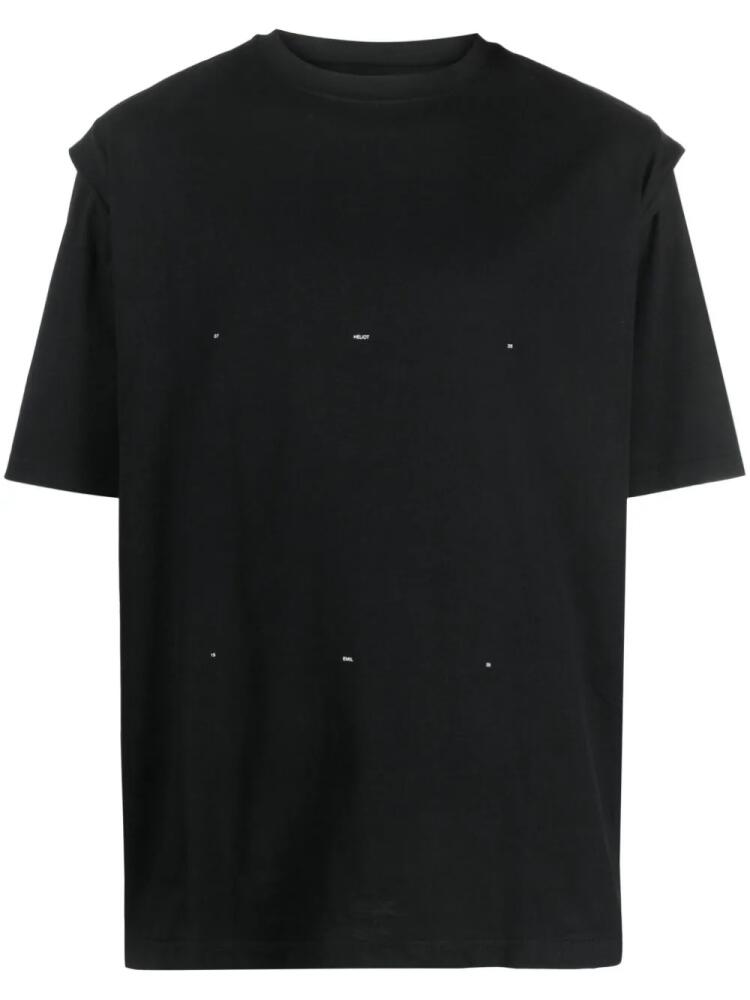 HELIOT EMIL Outline Logo cotton T-shirt - Black Cover