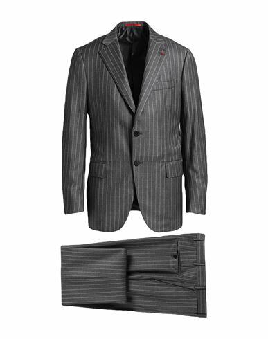 Isaia Man Suit Grey Wool Cover