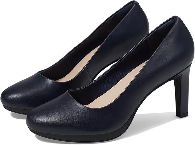 Clarks Ambyr Joy (Navy Leather) Women's Shoes Cover