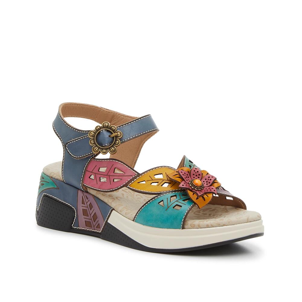 L'Artiste by Spring Step Lylie Sandal | Women's | Blue/Multicolor Cover