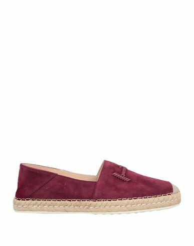 Tod's Woman Espadrilles Burgundy Soft Leather Cover