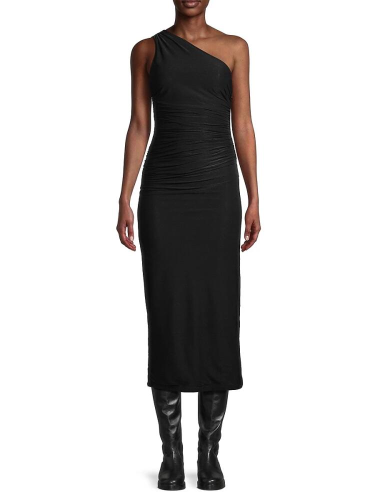 Jason Wu Women's Ruched One Shoulder Midi Dress - Black Cover