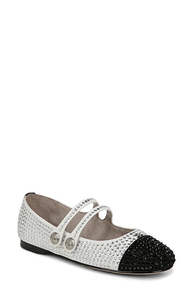 Circus NY by Sam Edelman Zoey Cap Toe Mary Jane Flat in White/Black Cover