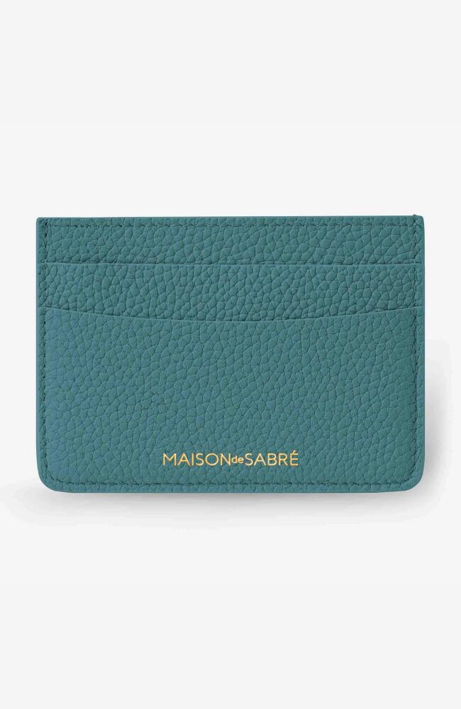 MAISON de SABRÉ Leather Card Holder in Bondi Blue Cover