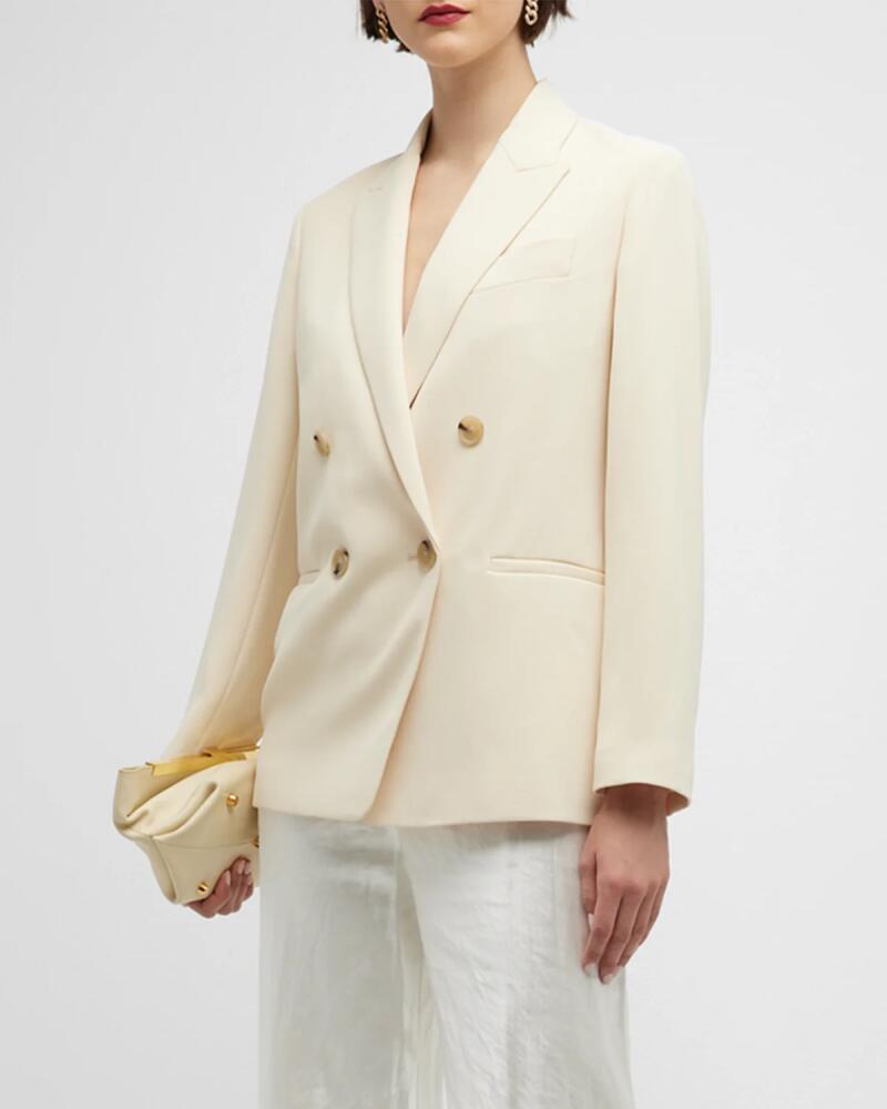 Vince Double-Breasted Crepe Boyfriend Blazer Cover