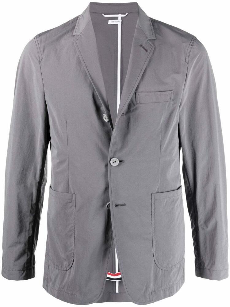 Thom Browne RWB-loop single-breasted blazer - Grey Cover