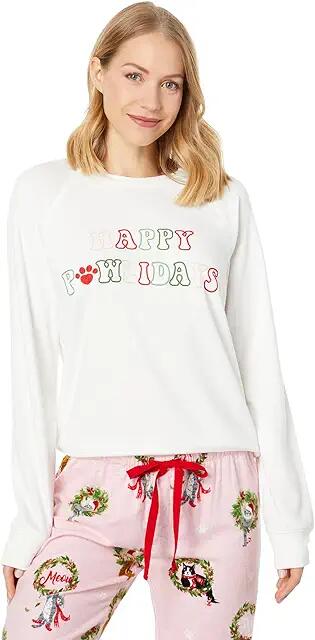 P.J. Salvage Happy Pawlidays Sweatshirt (Ivory) Women's Pajama Cover