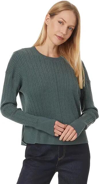 Splendid Veroinca Cable Sweater (Evergreen) Women's Sweater Cover