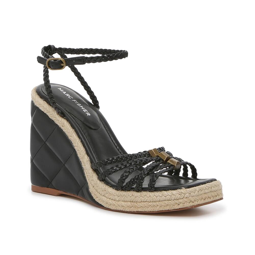 Marc Fisher Henya Wedge Sandals | Women's | Black Cover