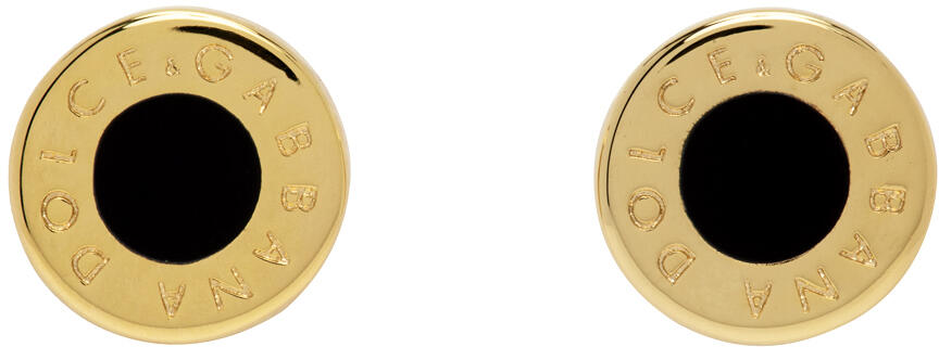 Dolce&Gabbana Gold Engraved-Logo Cufflinks Cover