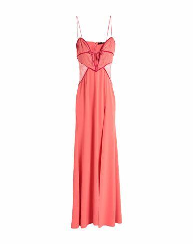 Amen Woman Maxi dress Coral Polyester, Elastane, Polyamide Cover