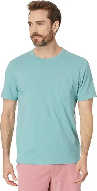 Faherty Sunwashed Pocket Tee (Island Teal) Men's T Shirt Cover