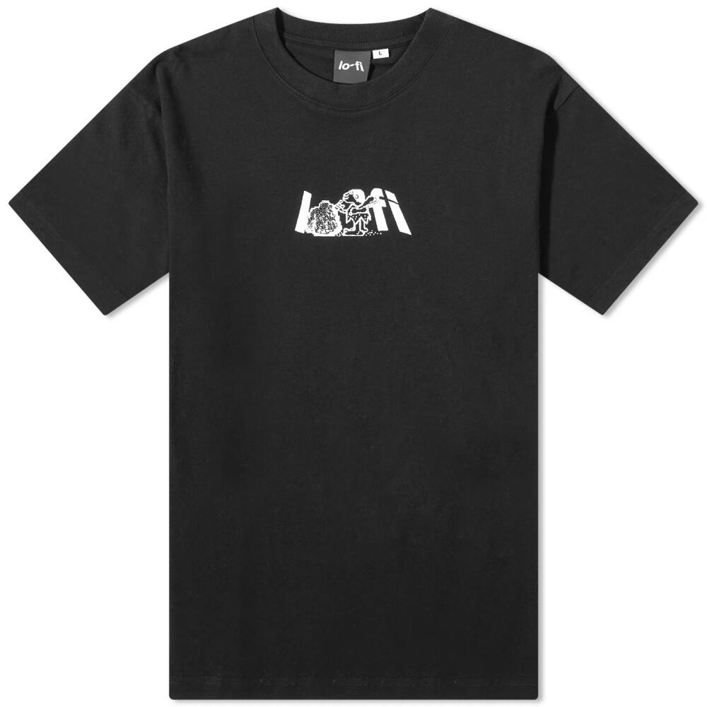 Lo-Fi Men's Stone Logo T-Shirt in Black Cover