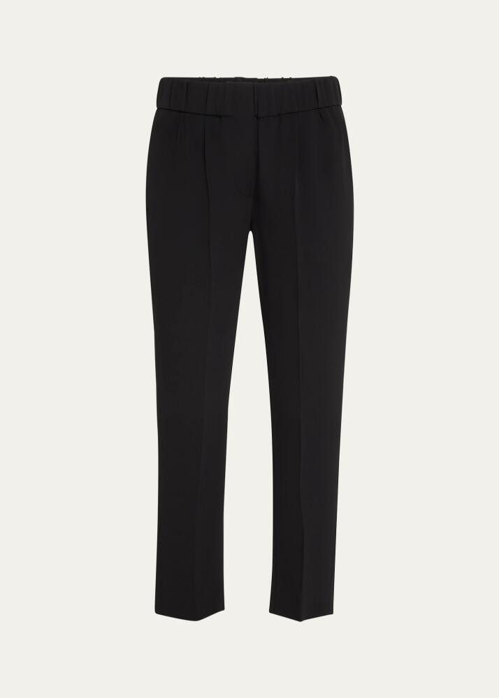 Brunello Cucinelli Silk Pull-On Cropped Pants Cover