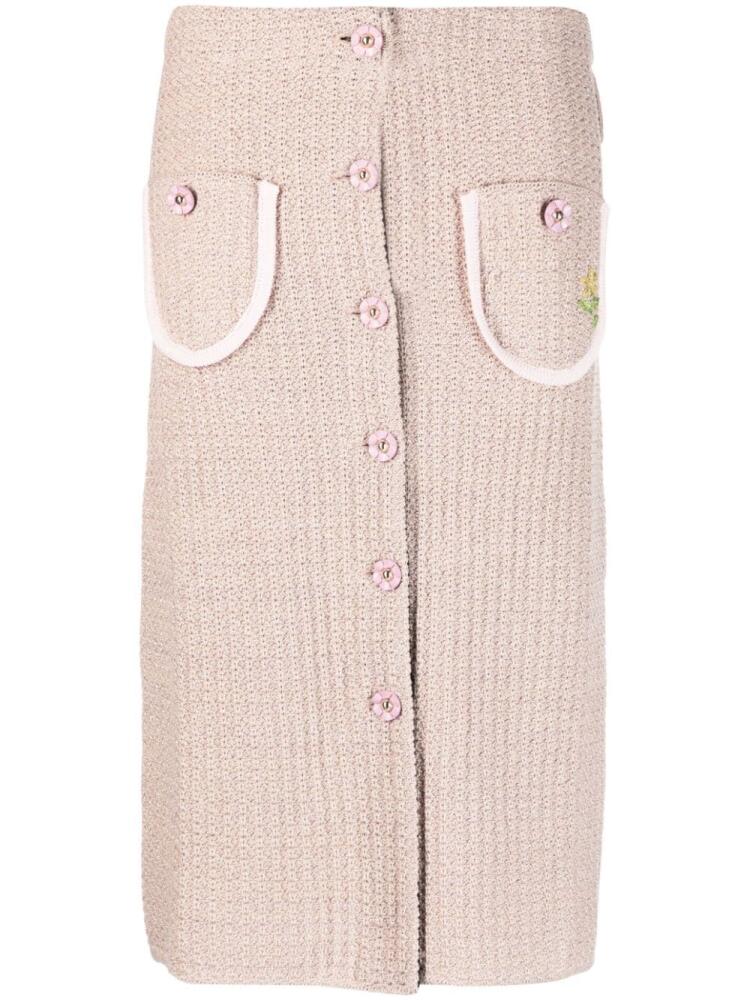 CORMIO buttoned detailed midi skirt - Pink Cover