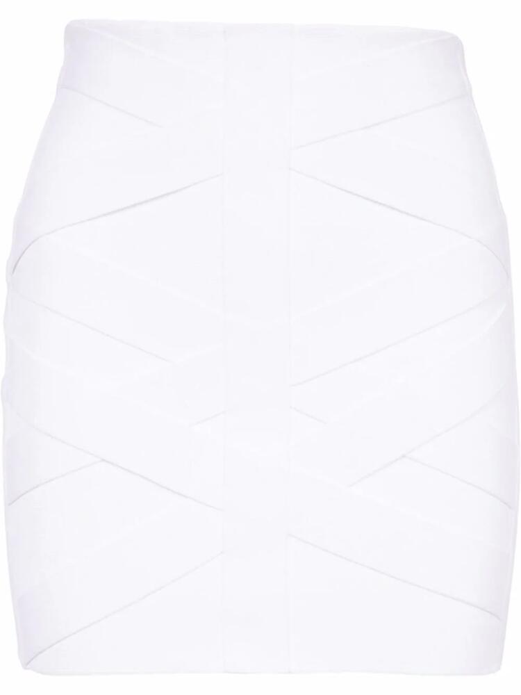 Balmain high-waisted panelled mini skirt - White Cover