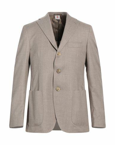 Luigi Borrelli Napoli Man Blazer Dove grey Virgin Wool, Silk Cover