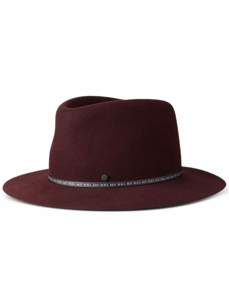 Maison Michel Andre collapsible fedora hat - Red Cover