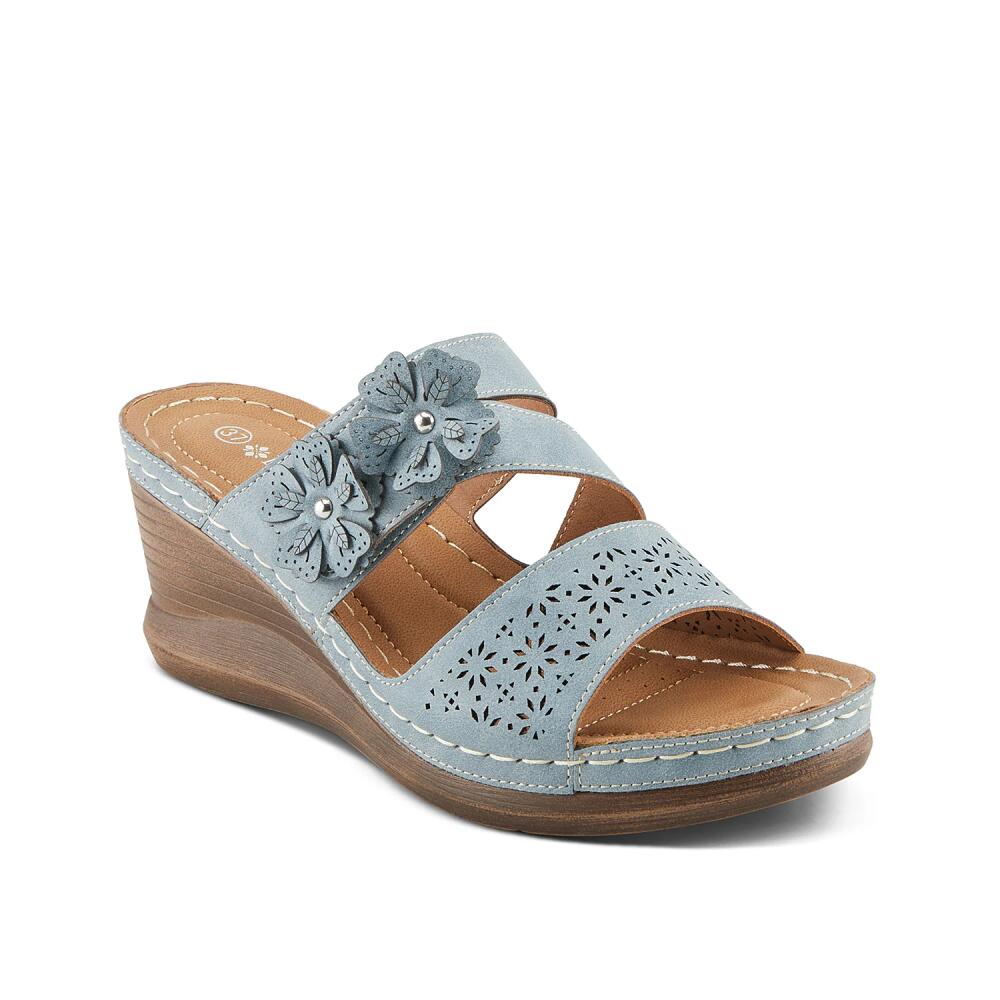 Patrizia by Spring Step Lolly Wedge Sandal | Women's | Blue Cover