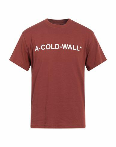 A-cold-wall* Man T-shirt Brick red Cotton Cover