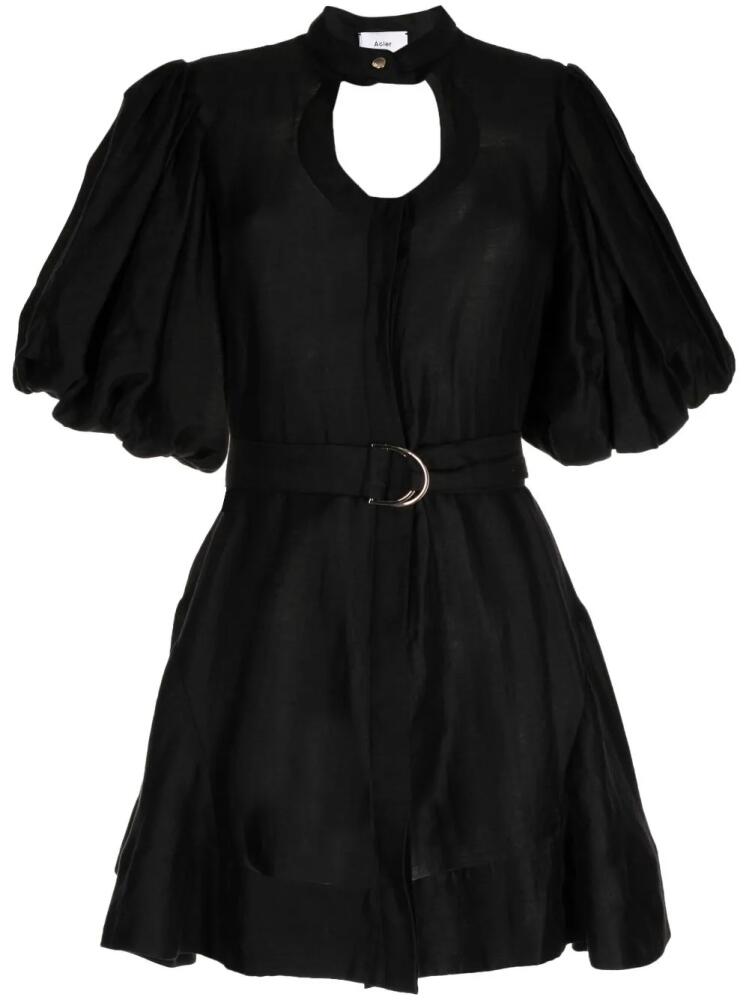 Acler Torrens puff-sleeve mini dress - Black Cover