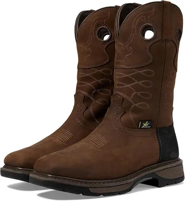 Frye The Safety-Crafted Western Boots (Brown And Black) Men's Work Boots Cover