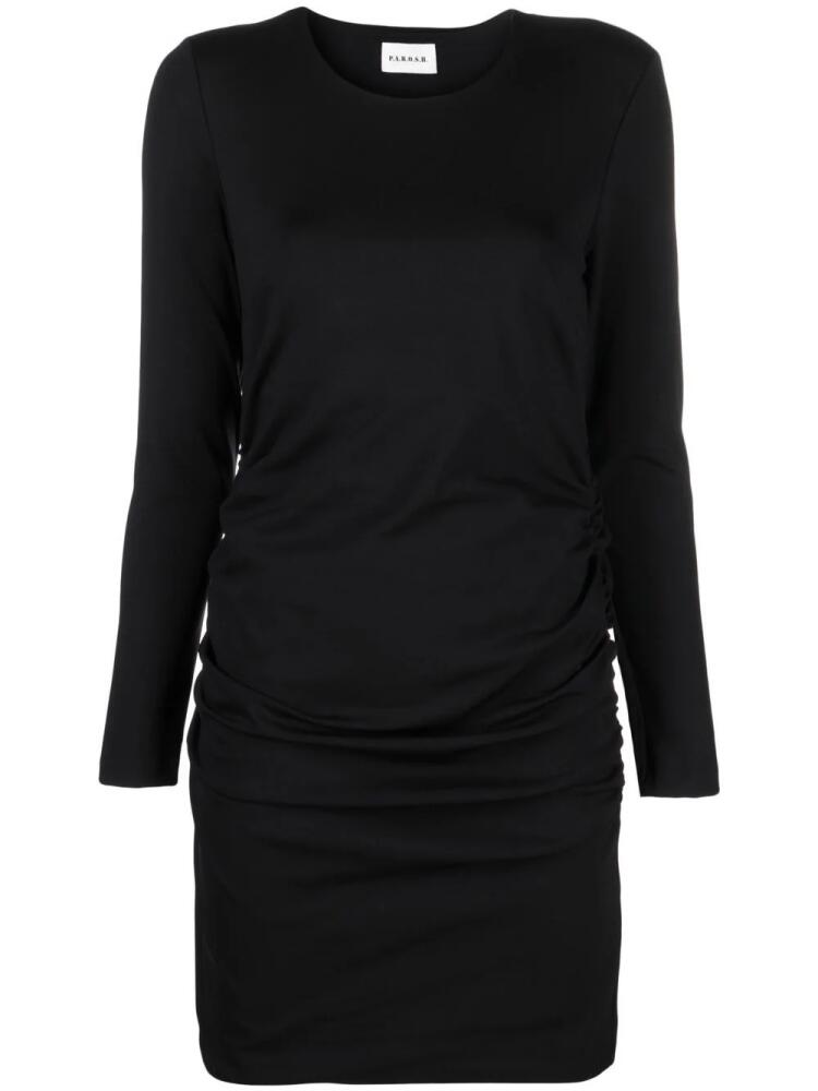 P.A.R.O.S.H. ruched long-sleeve dress - Black Cover