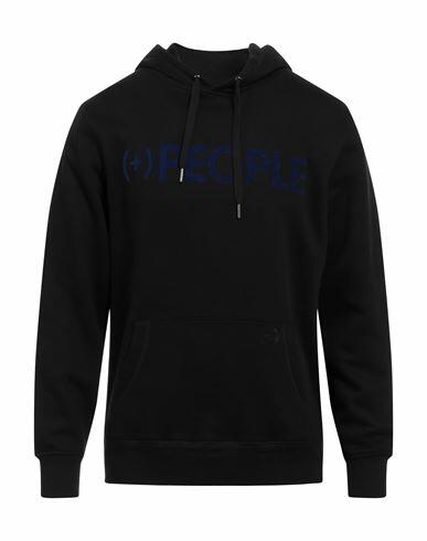 (+) People Man Sweatshirt Black Cotton, Polyester Cover