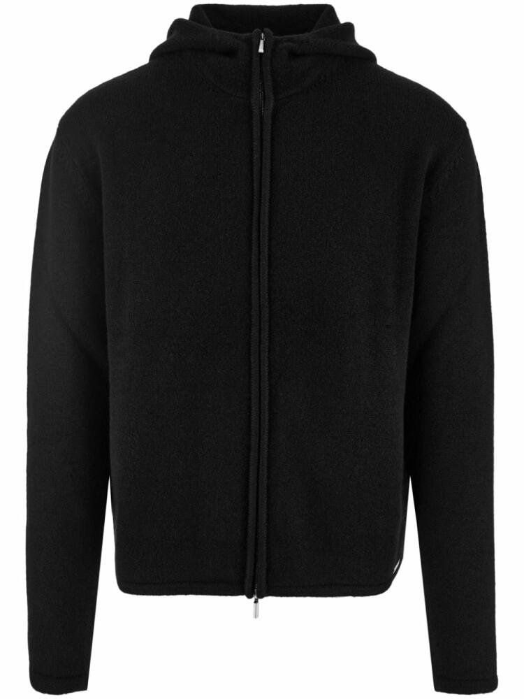 Ferragamo zip-fastening cashmere hoodie - Black Cover