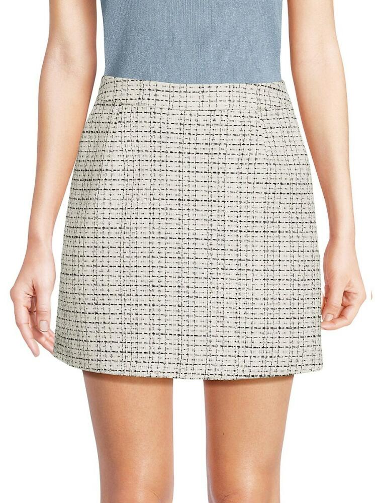 French Connection Women's Effie Boucle Mini A Line Skirt - Classic Cream Cover