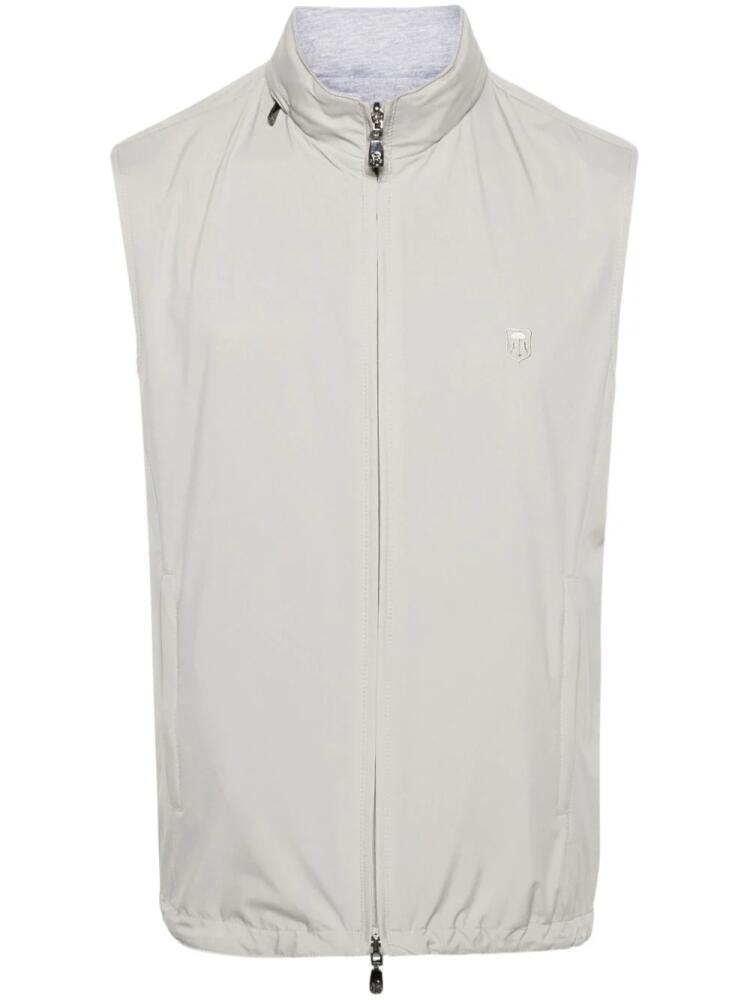 Corneliani reversible logo-embroidered gilet - Neutrals Cover