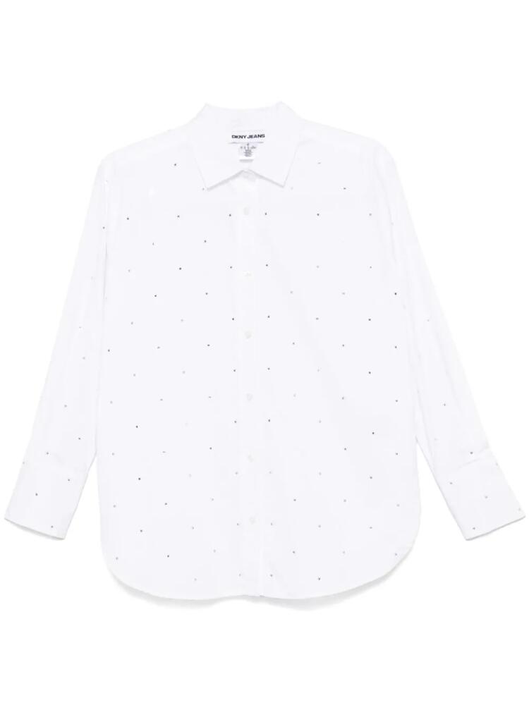 DKNY rhinestone button shirt - White Cover