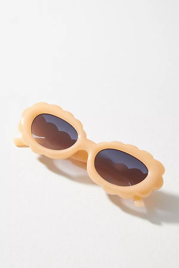 By Anthropologie Scallop Warm Tortoise Sunglasses Cover