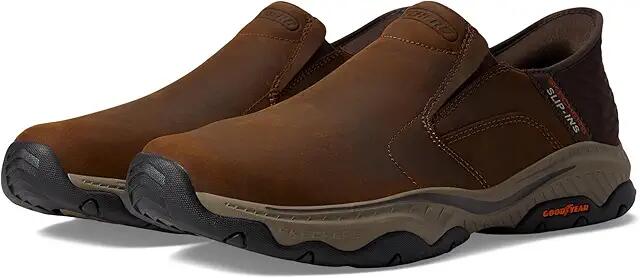 SKECHERS Craster Lanigan Hands Free Slip-Ins (Dark Brown) Men's Shoes Cover