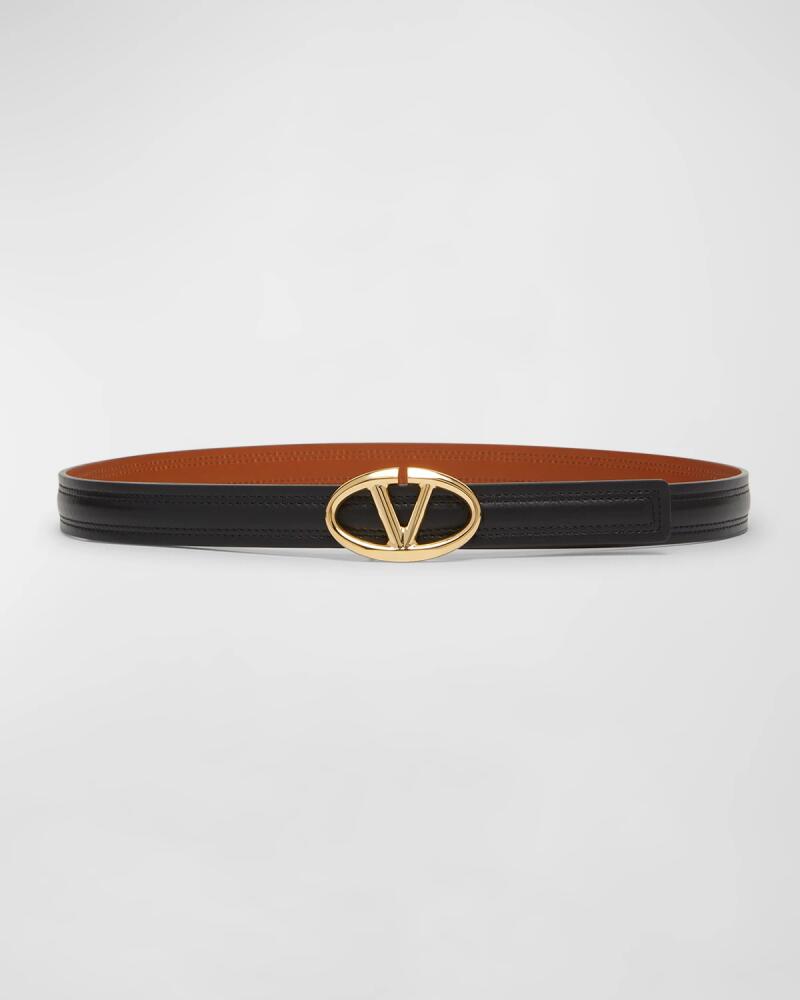 Valentino V-Logo Moon Leather Belt Cover