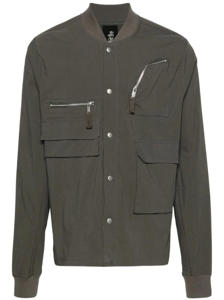 Thom Krom classic-collar shirt jacket - Green Cover