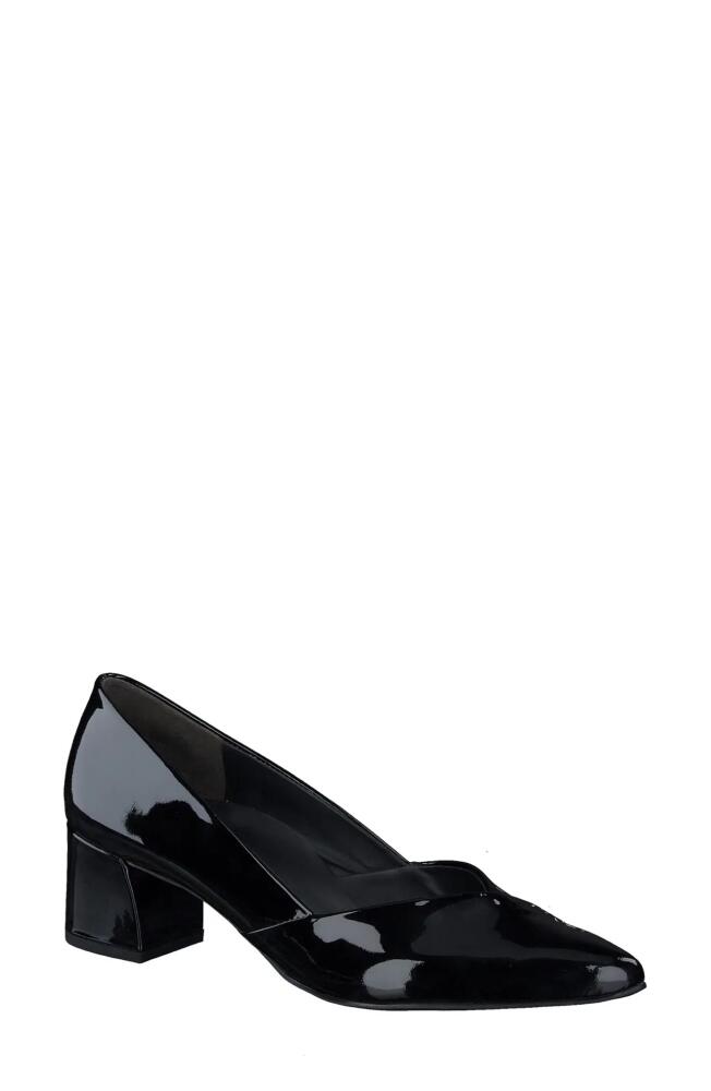 Paul Green Rendi Pointed Toe Pump in Black Soft Patent Cover