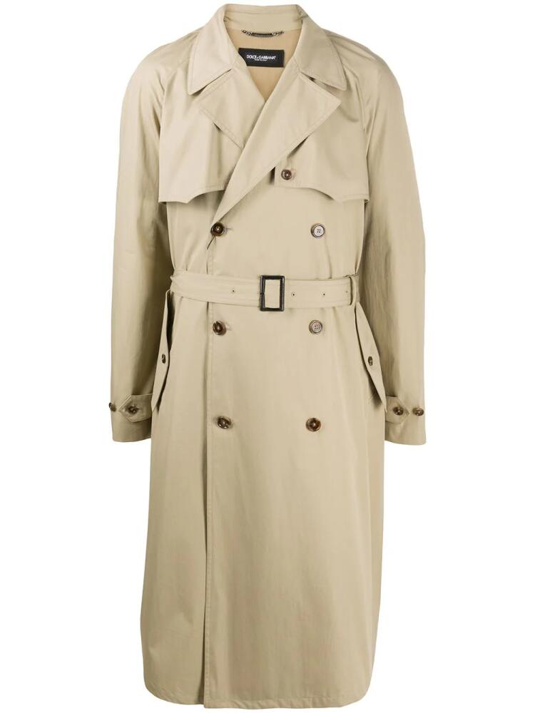 Dolce & Gabbana double-breasted trench coat - Brown Cover