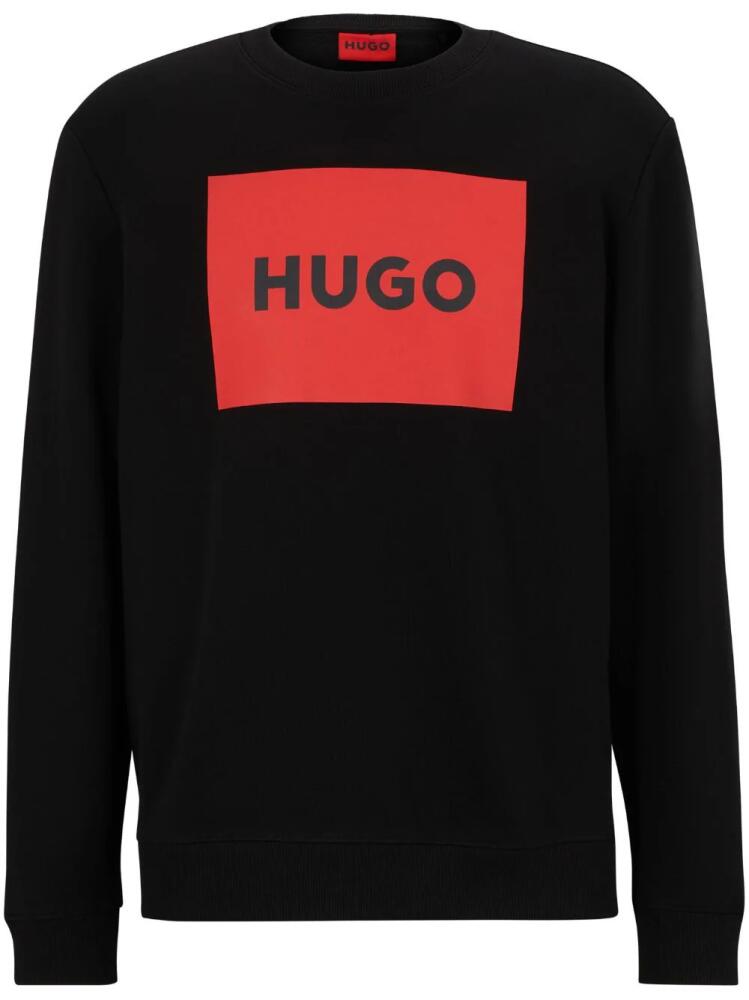 HUGO logo-print cotton sweatshirt - Black Cover