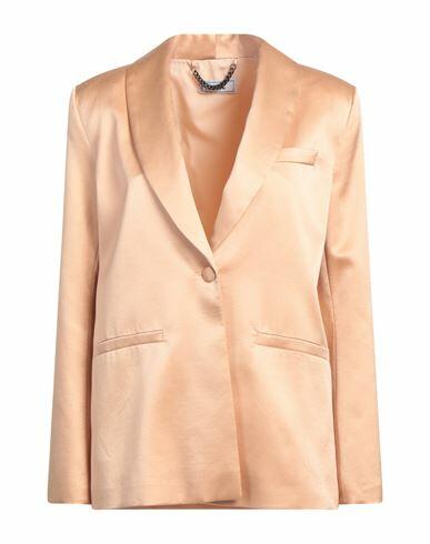 Jijil Woman Blazer Apricot Cotton, Silk, Elastane, Acetate, PBT - Polybutylene terephthalate Cover