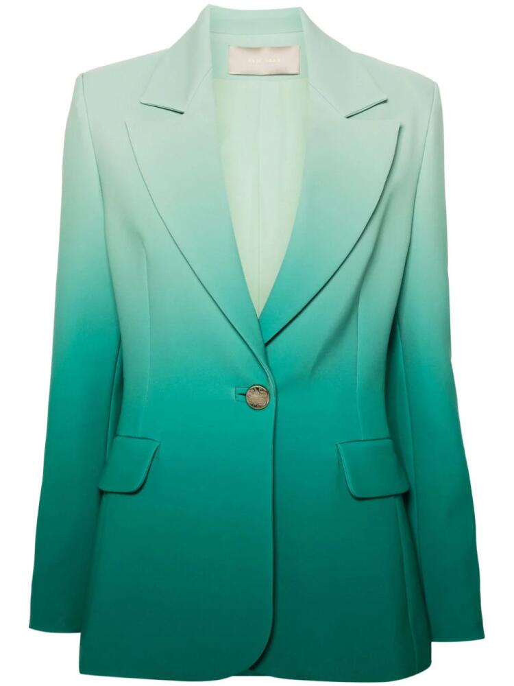 Elie Saab ombré single-breasted blazer - Green Cover