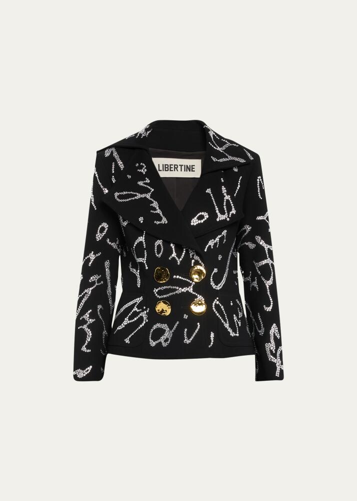 Libertine Lacroix Darling Crystal Asymmetrical Lapel Jacket Cover