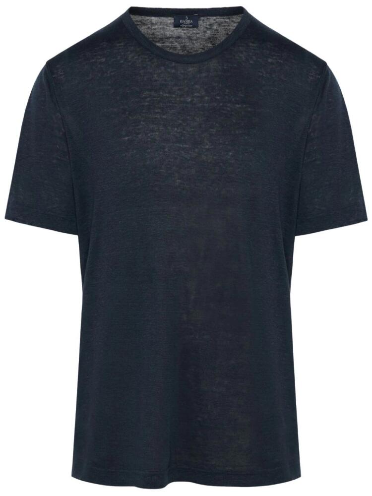 Barba piqué-weave T-shirt - Blue Cover