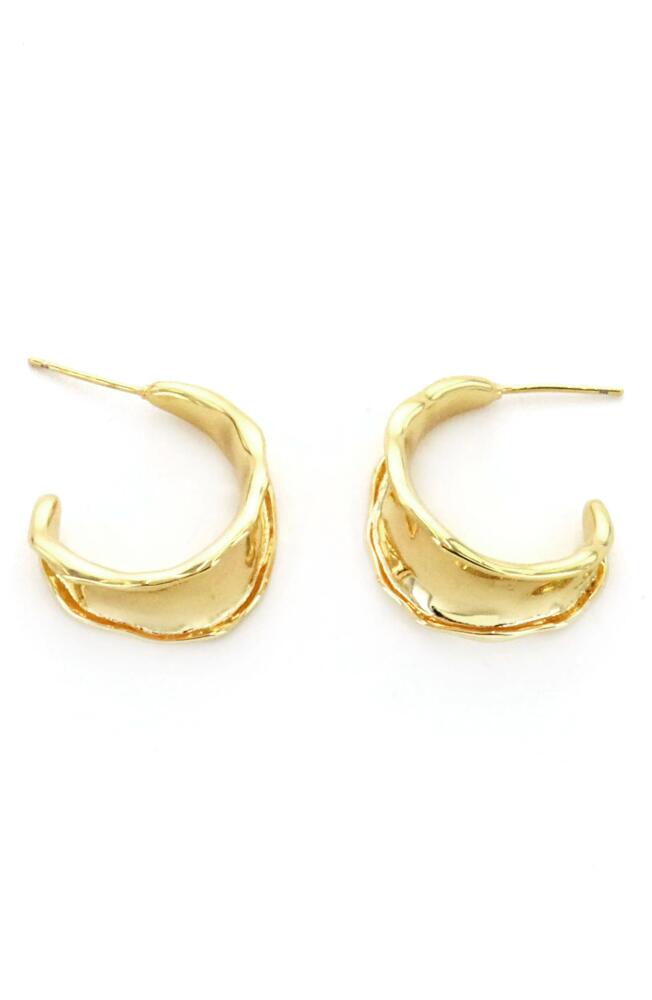 Panacea Molten Hoop Earrings in Gold Cover