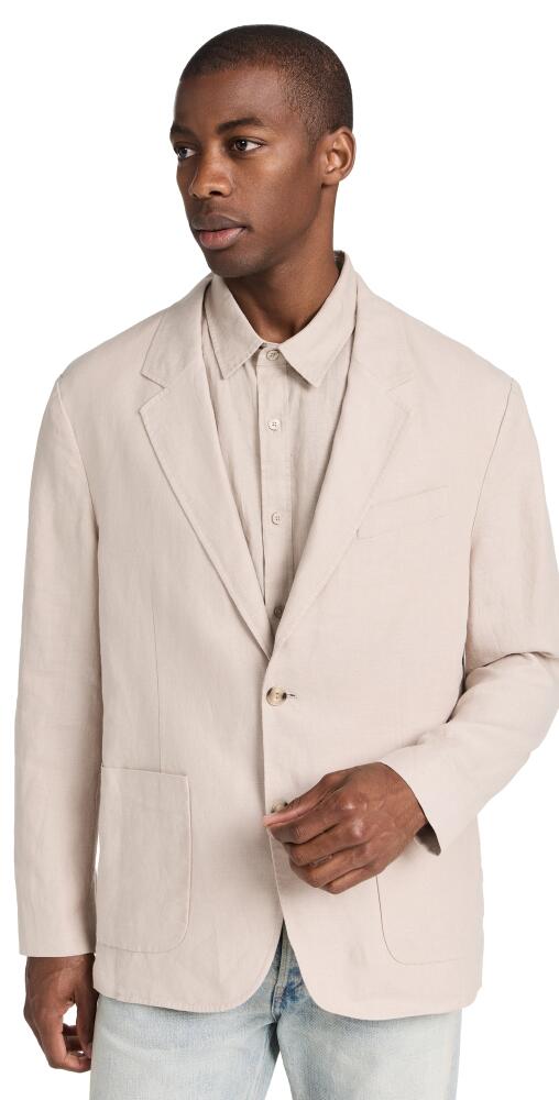 Vince Relaxed Hemp Blazer Pumice Rock Cover